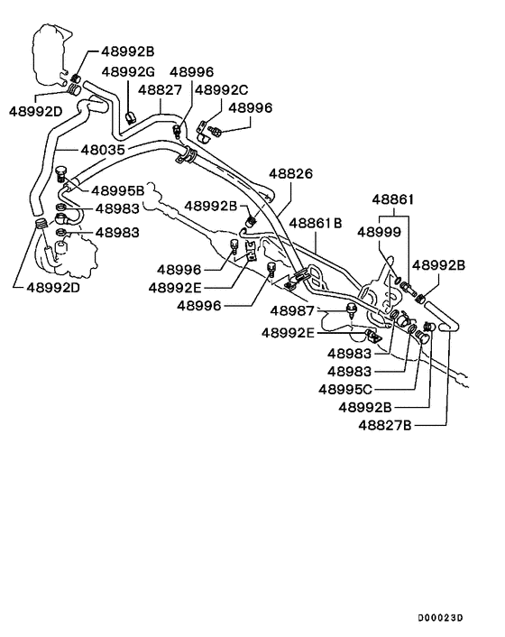 Power steering oil line