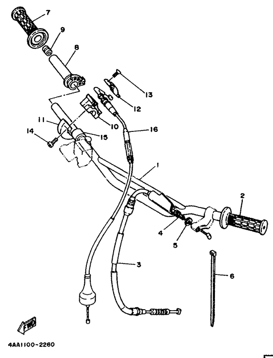 Steering handle & cable