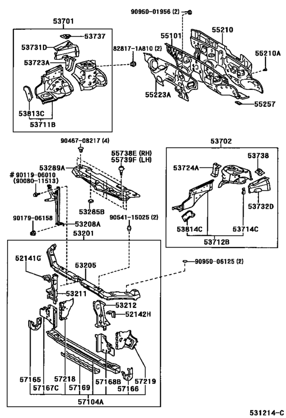Front Fender Apron & Dash Panel