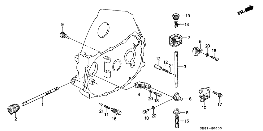 Shift rod/shift holder