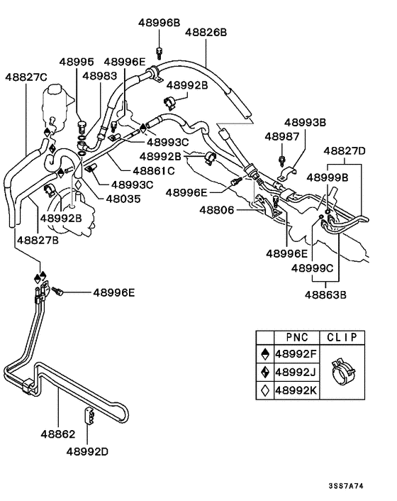 Power steering oil line