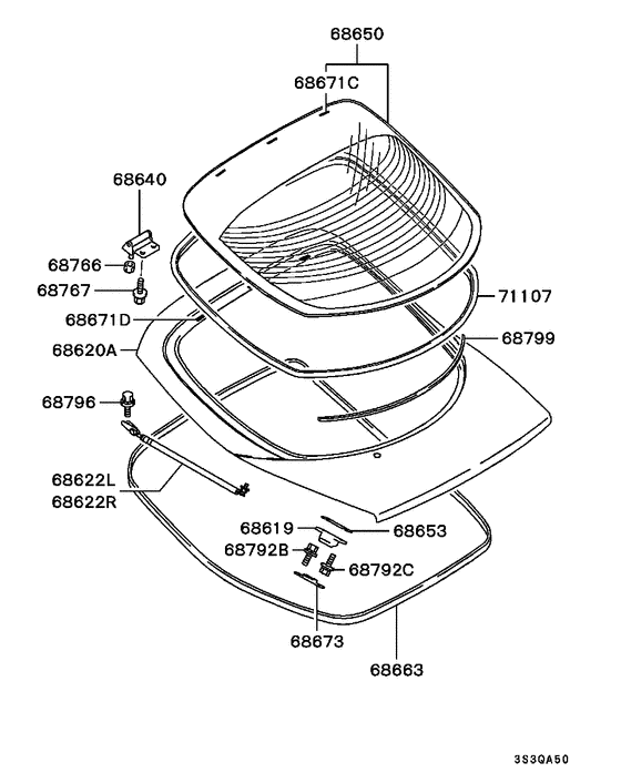 Tailgate panel & glass
