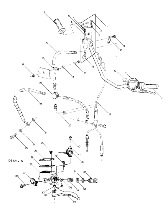 Hand control cable assembly