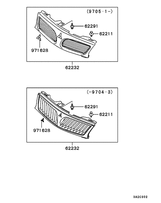 Radiator grille,headlamp bezel