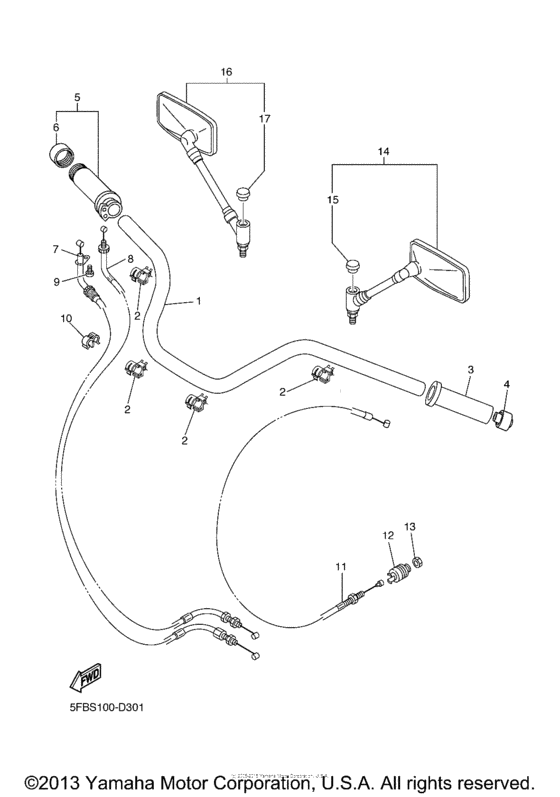 Steering handle & cable