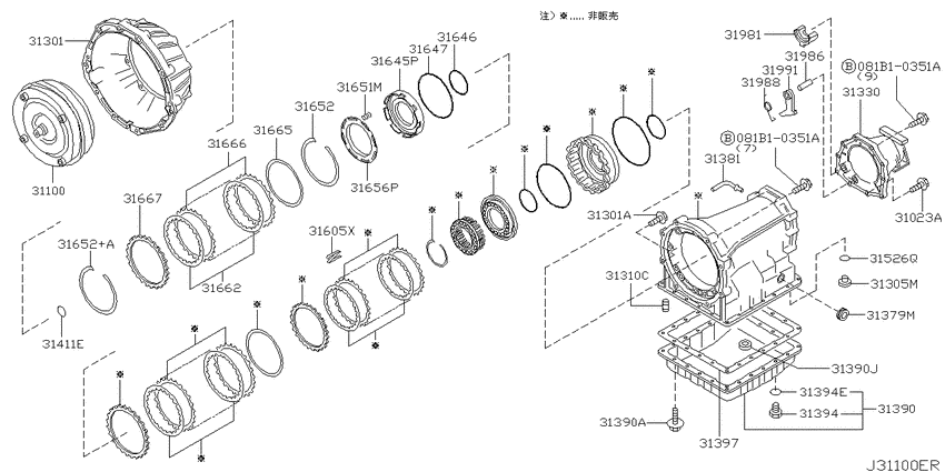 Torque converter,housing & case