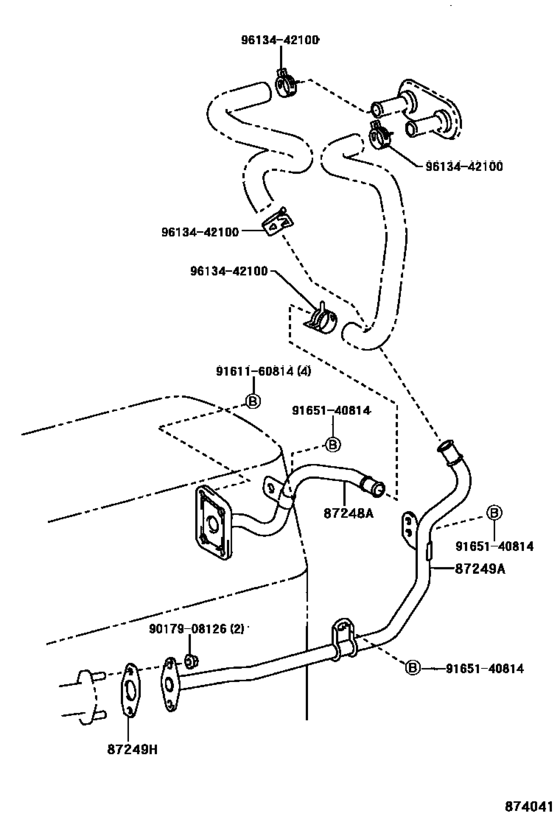 Heating & Air Conditioning - Water Piping for 2000 - 2003 Toyota INNOVA ...