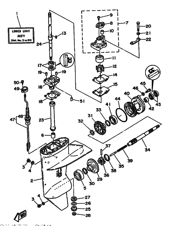 Lower casing & drive 1