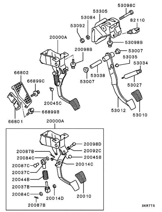 Brake & clutch pedal
