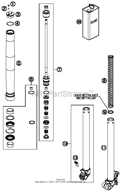 Front Fork Disassembled