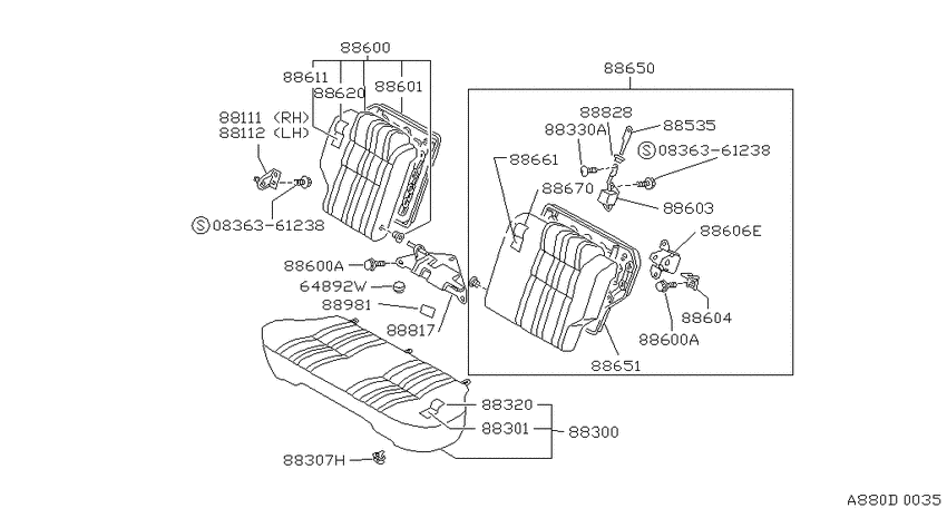 Rear seat