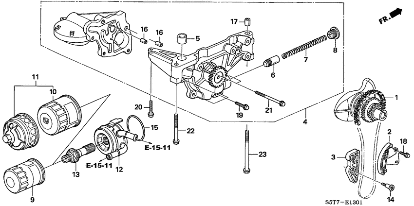 Oil pump/oil strainer