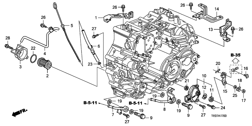 Oil level gauge/ atf pipe