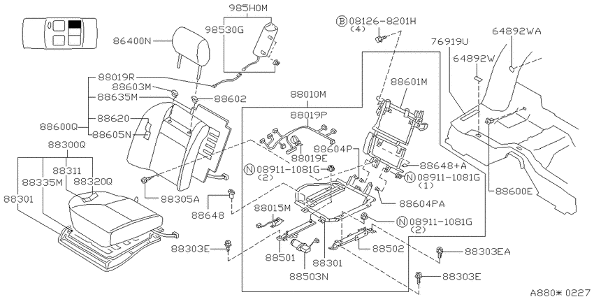 Rear seat