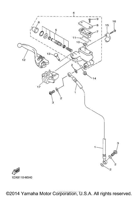 Front master cylinder