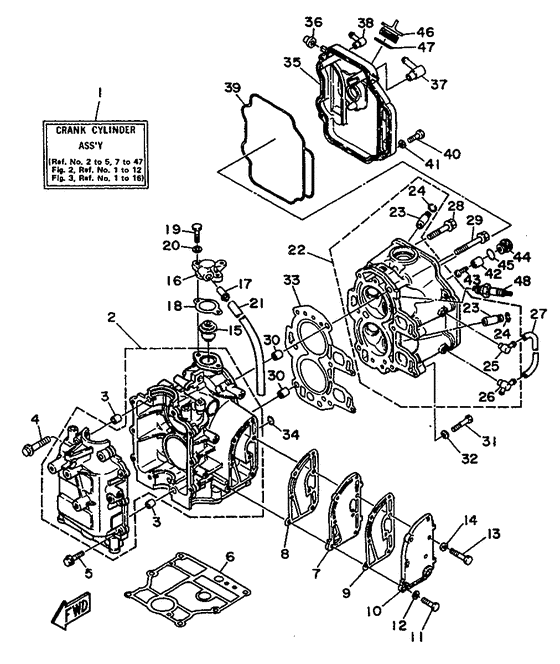 Cylinder. crankcase