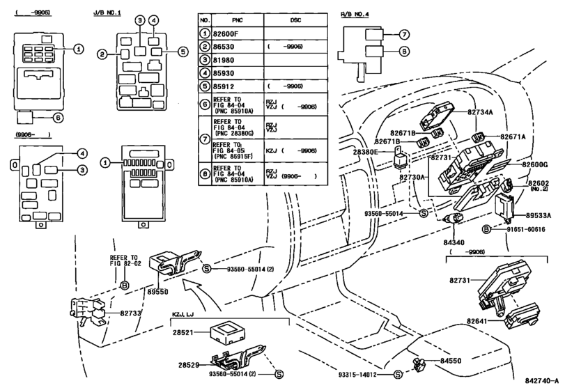 Switch & Relay & Computer for 1996 - 2002 Toyota LAND CRUISER PRADO ...