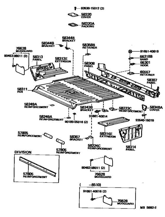 Rear Floor Panel & Rear Floor Member