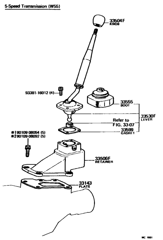 Shift Lever & Retainer
