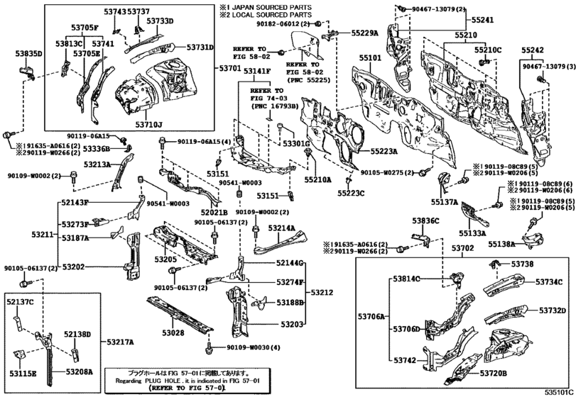 Front Fender Apron & Dash Panel