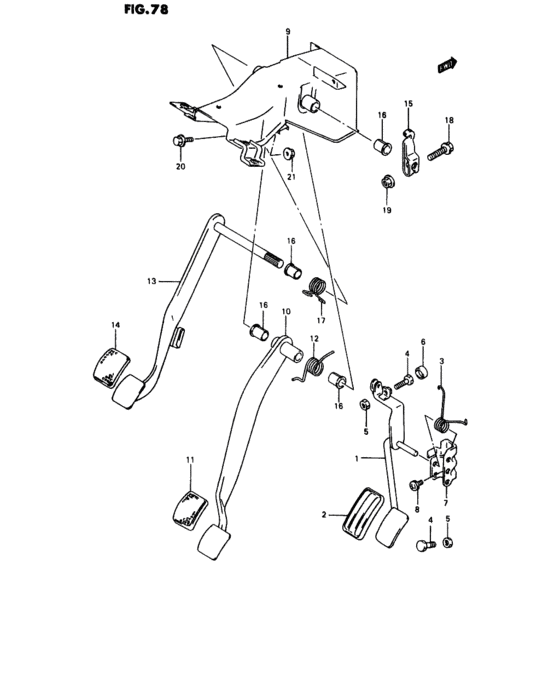 Pedal and pedal bracket