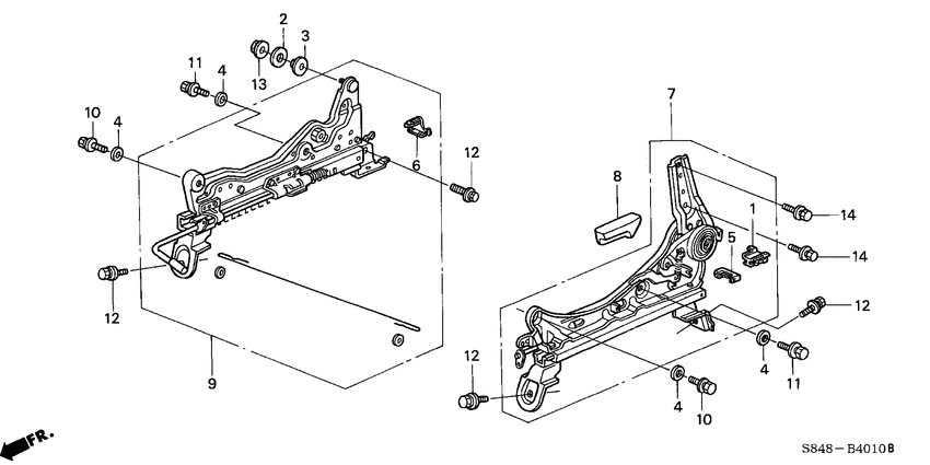 Front seat components