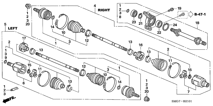 Front driveshaft/ half shaft