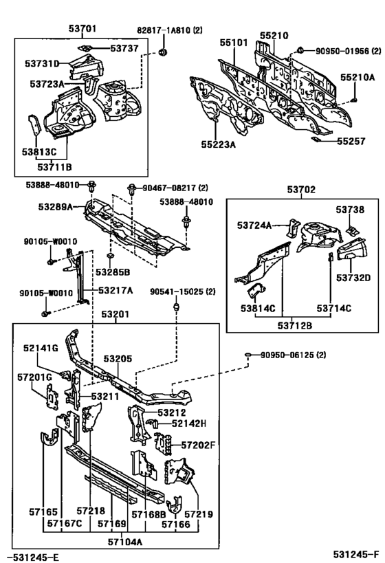 Front Fender Apron & Dash Panel