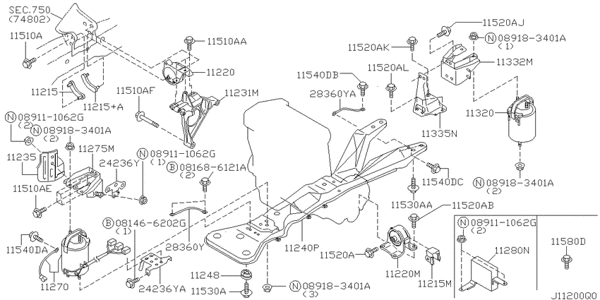 Engine & transmission   mounting
