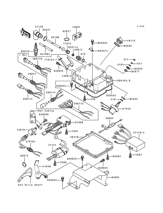 Ignition system for 1994 Kawasaki JET SKI SUPER SPORTS XI U.S.A