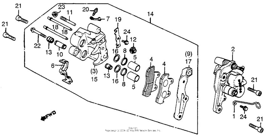 Front brake caliper