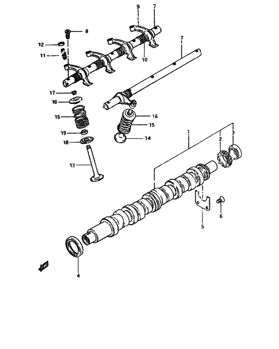 Cam shaft/valve