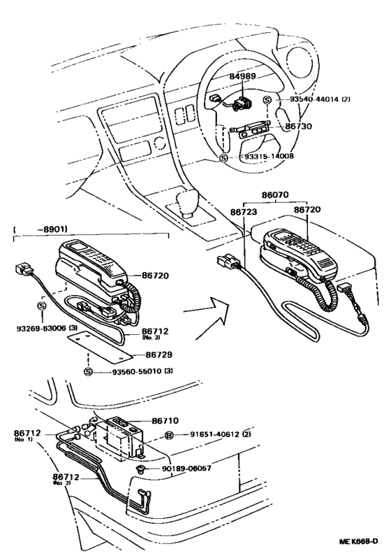 Telephone & Mayday for 1988 1991 Toyota SOARER MZ20 Japan sales