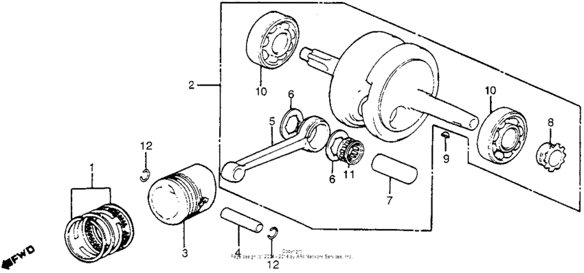 Crankshaft + piston