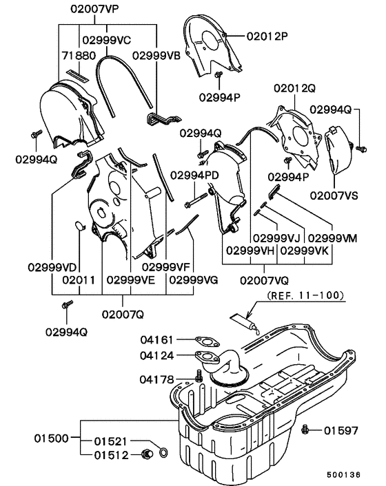 Cover,rear plate & oil pan