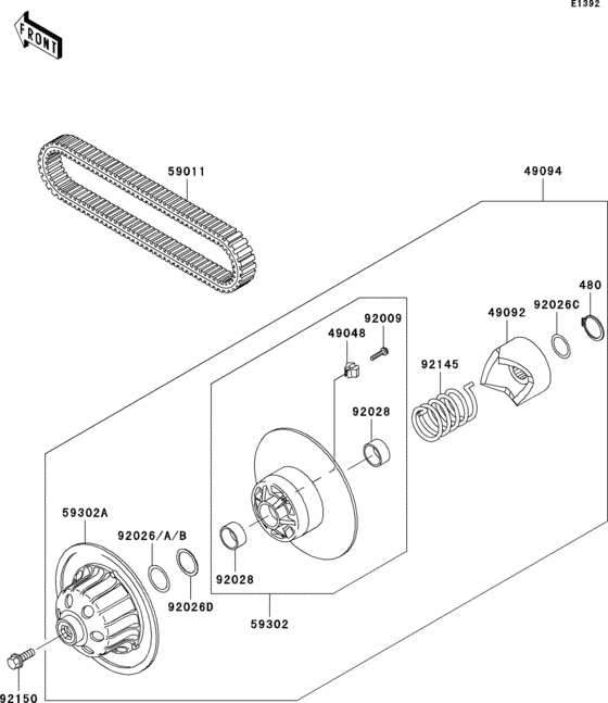 Driven converter/drive belt