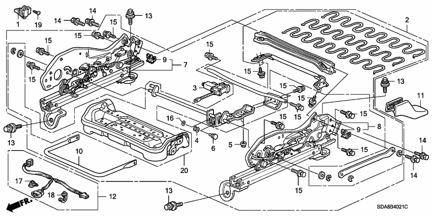 Front seat components