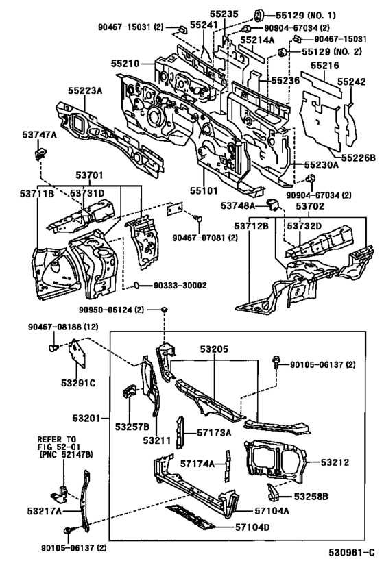 Front Fender Apron & Dash Panel