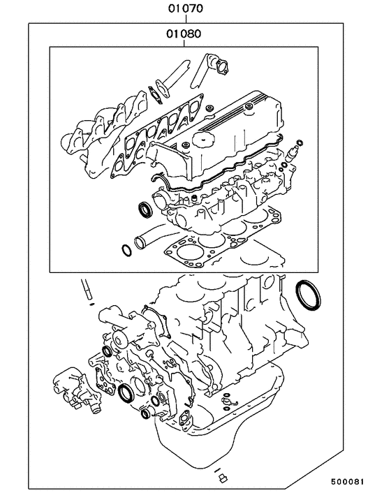 Engine overhaul gasket kit