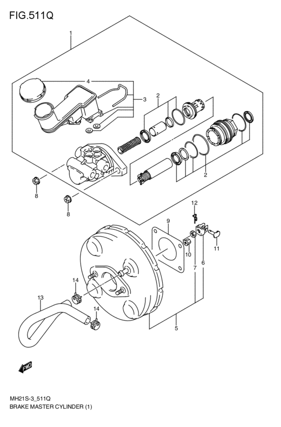 brakes master cylinder for 2004 2011 Suzuki WAGON R/PLUS/SOLIO/WIDE