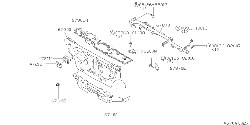 Dash panel & fitting