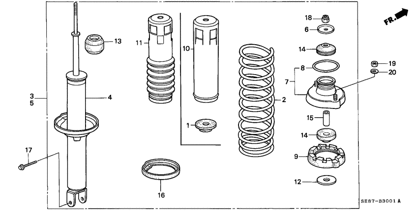 Rear shock absorber