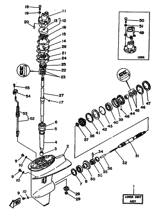Lower casing & drive 1