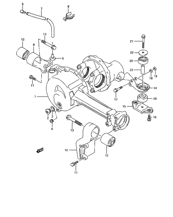 Front differential housing