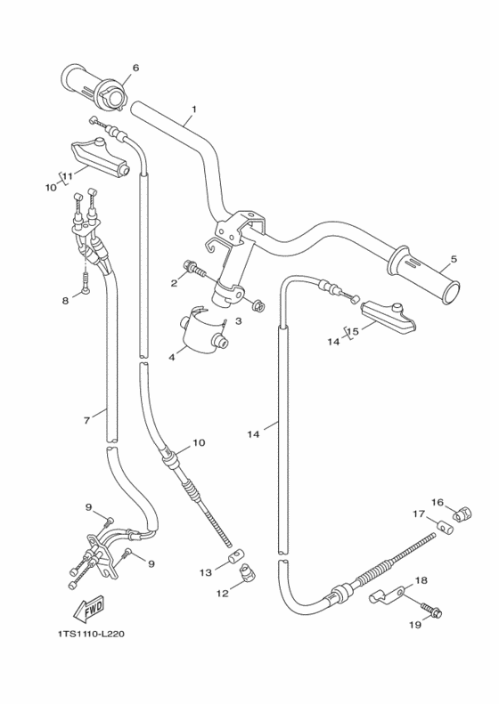 Steering handle & cable