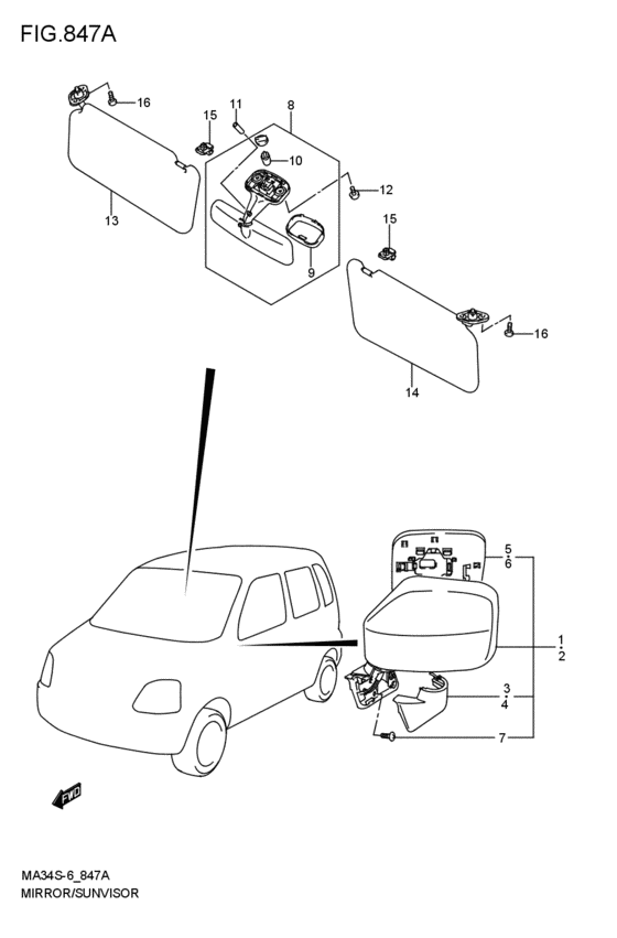 mirror / sun visor