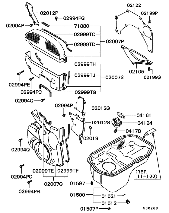 Cover,rear plate & oil pan
