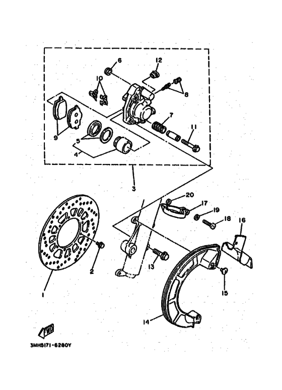 Front brake caliper