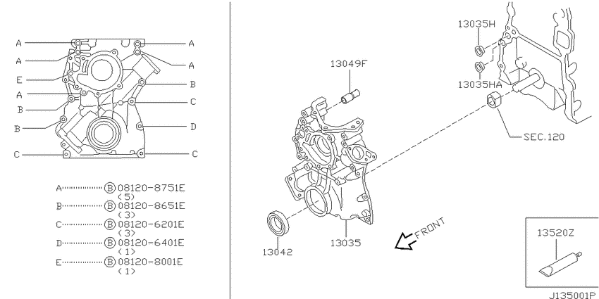 Front cover & fitting