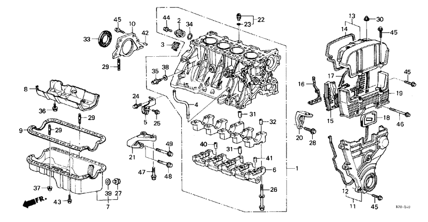 Cylinder block/oil pan